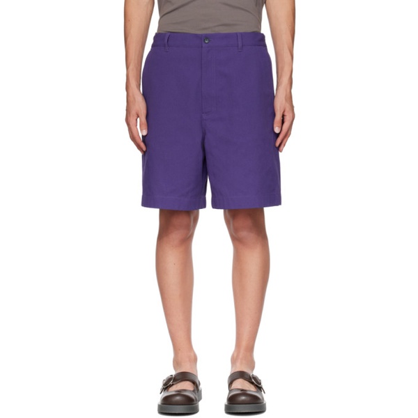 아크네스튜디오 아크네 스튜디오 Acne Studios Purple Three-Pocket Shorts 232129M193014