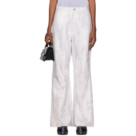 아크네 스튜디오 Acne Studios SSENSE Exclusive White Leather Trousers 231129F084001