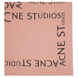 아크네 스튜디오 Acne Studios Pink Logo Scarf 231129M150011