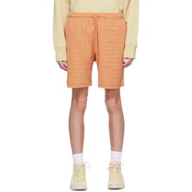 아크네 스튜디오 Acne Studios Orange Striped Shorts 231129M193005
