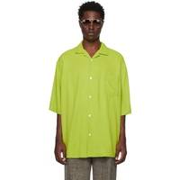 아크네 스튜디오 Acne Studios Green Printed Shirt 231129M192031