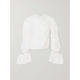아크네 스튜디오 ACNE STUDIOS Asymmetric ruffled cutout cotton-voile blouse 790760665
