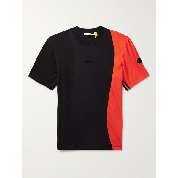 아디다스 몽클레어 MONCLER GENIUS + 아디다스 오리지널 adidas Originals Logo-Appliqued Panelled Cotton-Pique and Jersey T-Shirt 1647597315640279