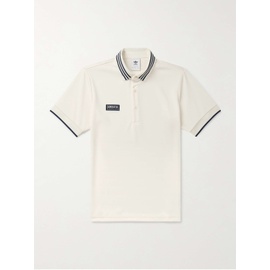 아디다스 오리지널 ADIDAS ORIGINALS Striped Logo-Appliqued Jersey Polo Shirt 1647597331630879