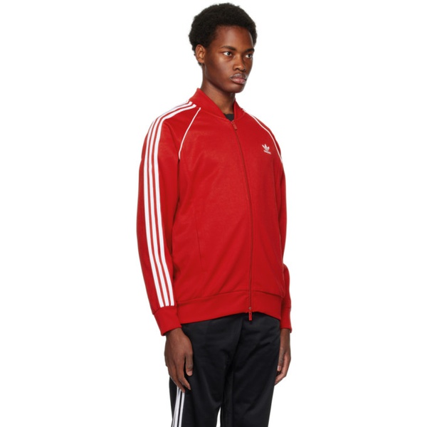 아디다스 아디다스 오리지널 Adidas Originals Red Adicolor Classics SST Track Jacket 232751M202010