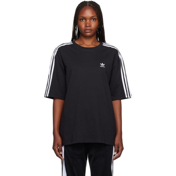 아디다스 아디다스 오리지널 Adidas Originals Black 3S T-Shirt 232751F110000