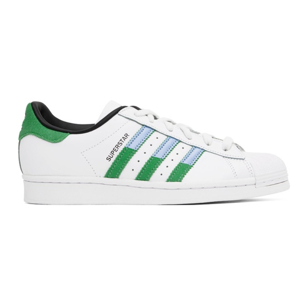 아디다스 아디다스 오리지널 Adidas Originals White Superstar Sneakers 231751M237113