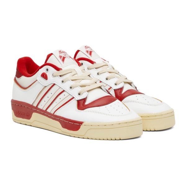 아디다스 아디다스 오리지널 Adidas Originals White & Red Rivalry Low 86 Sneakers 231751F128024