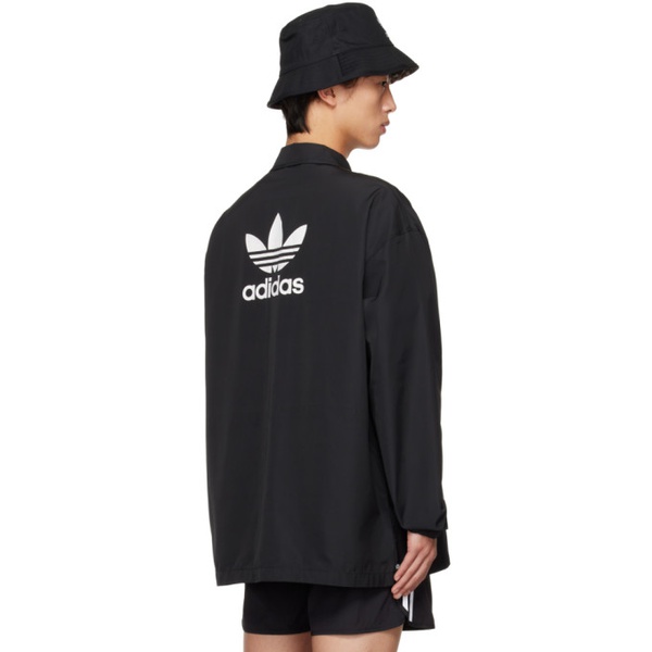 아디다스 아디다스 오리지널 Adidas Originals Black Coach Jacket 231751M180000