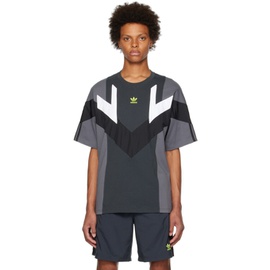 아디다스 오리지널 Adidas Originals Black & Gray Rekive T-Shirt 231751M213023
