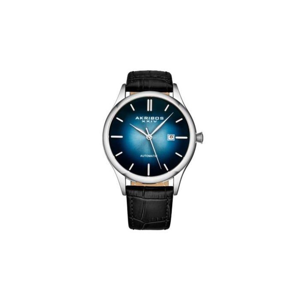  Akribos Xxiv Mens Casual Leather Blue Dial Watch P50106