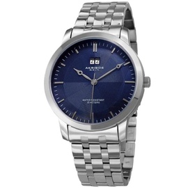Akribos Xxiv MEN'S Womens Casual Stainless Steel Blue Dial Watch P50185