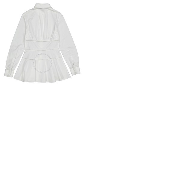  Alaia Ladies White Japanese Poplin Corset Shirt AS9C786RT001 C000