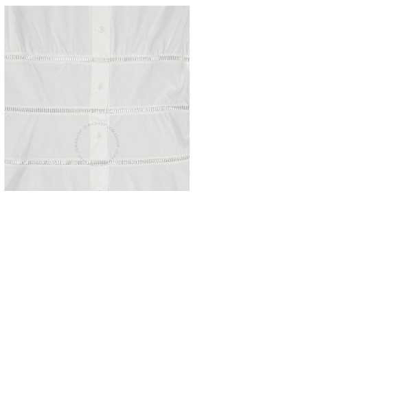  Alaia Ladies White Japanese Poplin Corset Shirt AS9C786RT001 C000