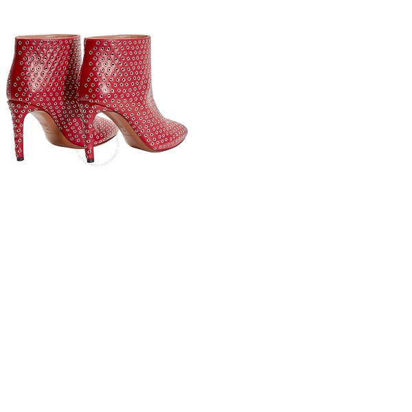 Alaia Ladies Red 90 Boot Allover Rivet Caf 3T170CN04 C331