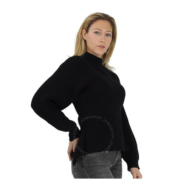  Alaia Ladies Black High-neck Rib Knit Sweater AA9S0108RM628 999