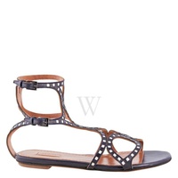Alaia Ladies Black/White Sandals, Brand Size 35.5 ( US Size 5.5 ) 3X409CG83 C551