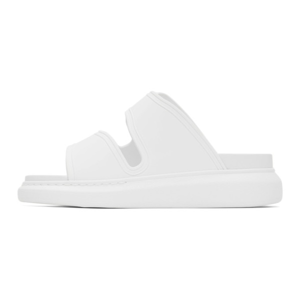 알렉산더 맥퀸 알렉산더맥퀸 Alexander McQueen White Hybrid Slide Sandals 221259F124015