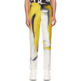 알렉산더맥퀸 Alexander McQueen Yellow Silhouette Cigarette Trousers 222259M191017