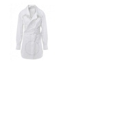 알렉산더 왕 Alexander Wang Ladies White Cotton Cross Front Shirt Dress 4WC2226175-100