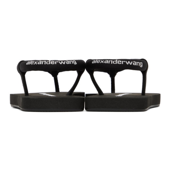 알렉산더왕 알렉산더 왕 Alexander Wang Black Tubular Flip Flop Sandals 232187F124003