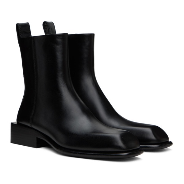 알렉산더왕 알렉산더 왕 Alexander Wang Black Throttle Leather Ankle Boots 241187F113000