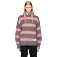알렉산더 왕 Alexander Wang Gray & Pink Oversized Sweater 232187F096004