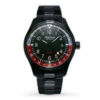 Alpina MEN'S Startimer Pilot Stainless Steel Black Dial Watch AL-247BR4FBS6B