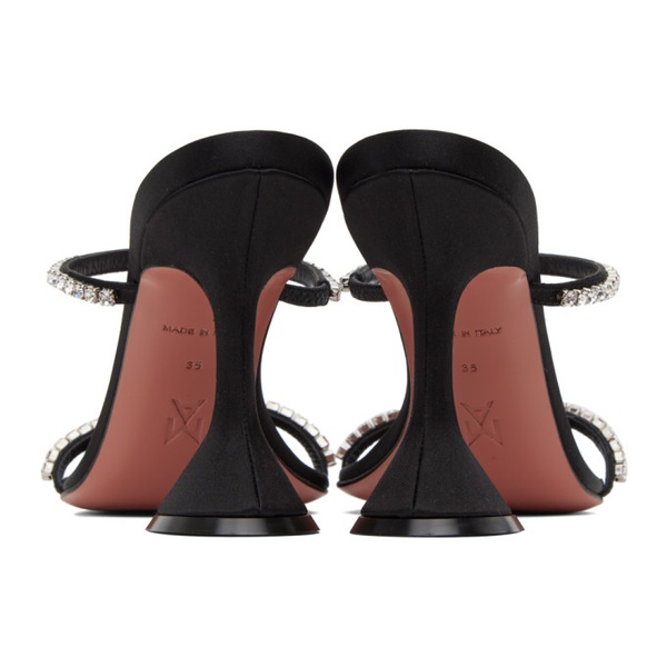  아미나 무아디 Amina Muaddi Black Gilda Slipper 95 Heeled Sandals 232415F125052