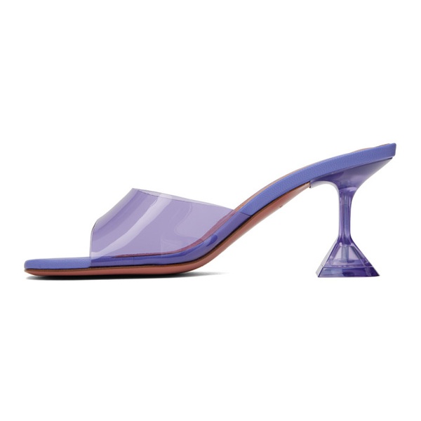  아미나 무아디 Amina Muaddi Purple Lupita Glass 70 Heeled Sandals 232415F125041