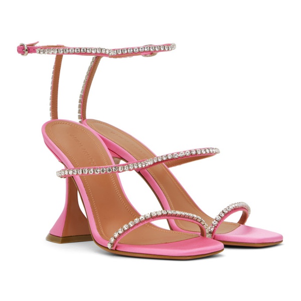  아미나 무아디 Amina Muaddi Pink Gilda Sandal Heeled Sandals 241415F125028