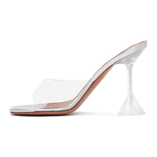  아미나 무아디 Amina Muaddi Transparent Lupita Glass Slipper Heeled Sandals 241415F125018