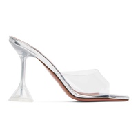 아미나 무아디 Amina Muaddi Transparent Lupita Glass Heeled Sandals 222415F125017