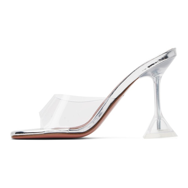  아미나 무아디 Amina Muaddi Transparent Lupita Glass Heeled Sandals 222415F125017