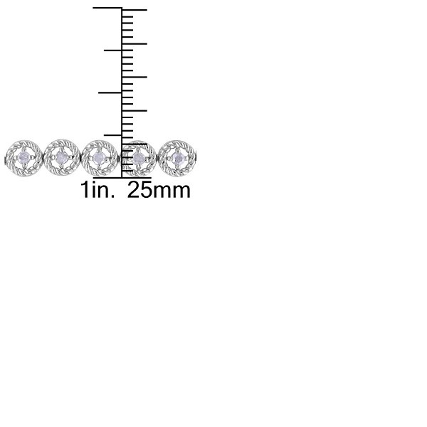  A모우 MOUR 1 CT TDW Diamond Tennis Link Bracelet In Sterling Silver JMS005264