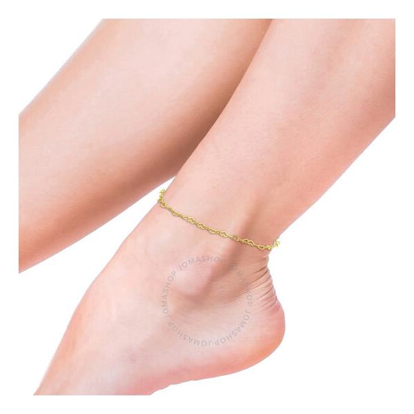  A모우 MOUR 3mm Heart Link Anklet in 14k Gold - 9 in. JMS011067