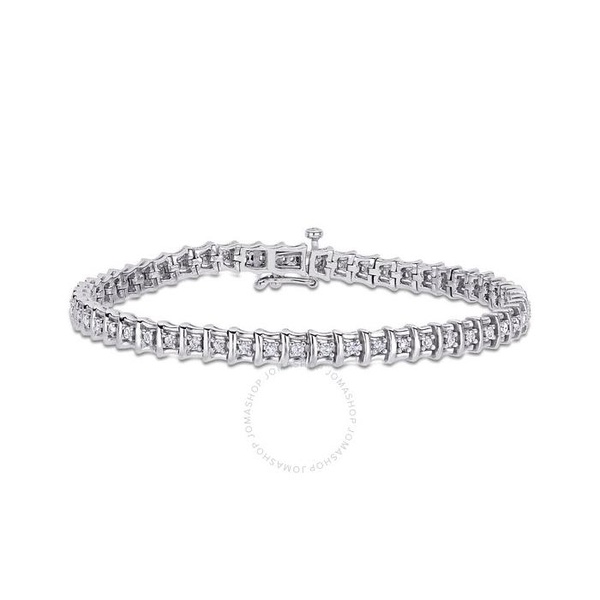 A모우 MOUR 1 CT TW Diamond Tennis Bracelet In Sterling Silver JMS006379