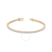 A모우 MOUR 5 1/10 CT DEW Created Moissanite Tennis Bracelet In Yellow Plated Sterling Silver JMS007297