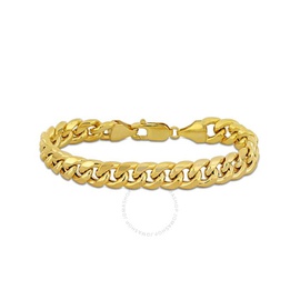 A모우 MOUR 9.25mm Miami Cuban Link Chain Bracelet In 10K Yellow Gold, 7.5 In JMS009936