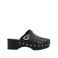 에인션트 그릭 샌들 Ancient Greek Sandals Ladies Black Classic Closed Studded Clogs 10943-1051-00039