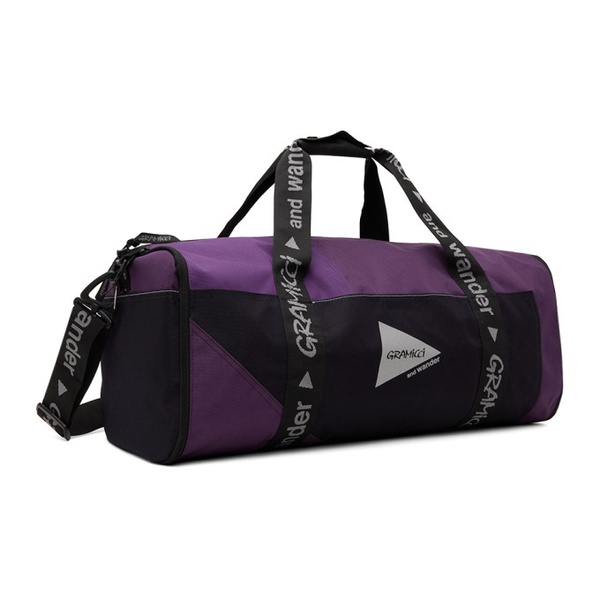  앤드원더 And wander Purple 그라미치 Gramicci 에디트 Edition Multi Patchwork Boston Duffle Bag 242817M169001