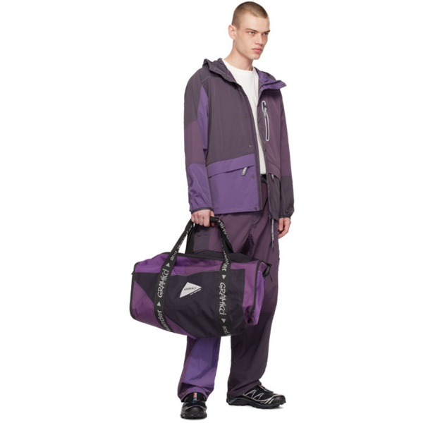  앤드원더 And wander Purple 그라미치 Gramicci 에디트 Edition Multi Patchwork Boston Duffle Bag 242817M169001