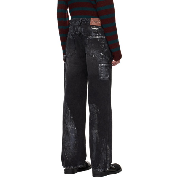  앤더슨벨 Andersson Bell Black Coated Jeans 232375M186006