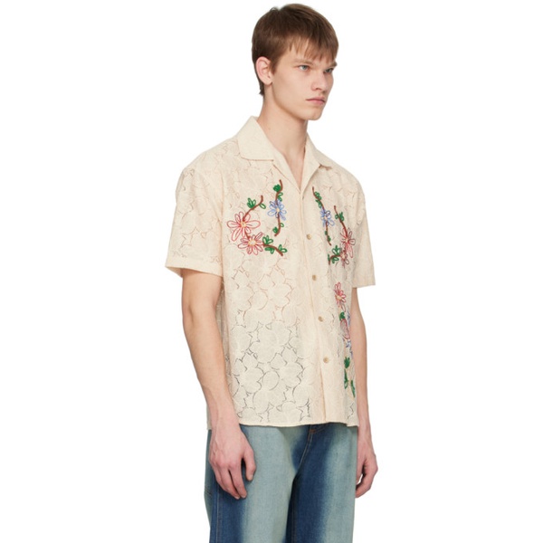  앤더슨벨 Andersson Bell Beige Flower Mushroom Shirt 231375M192006