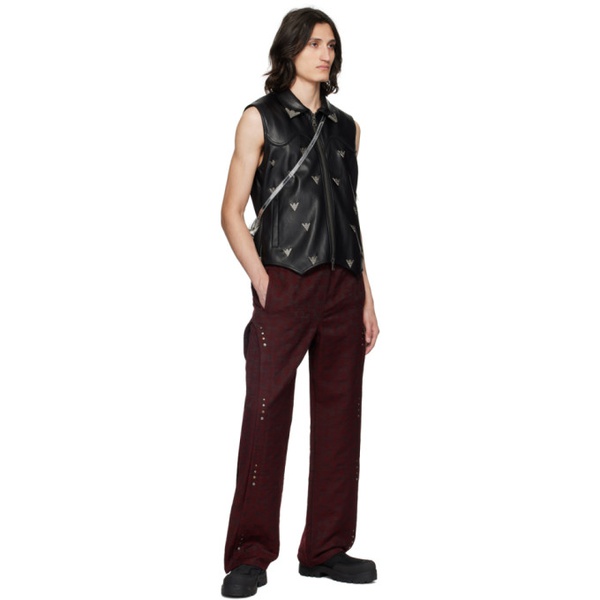  앤더슨벨 Andersson Bell Black Applique Faux-Leather Vest 241375M185000