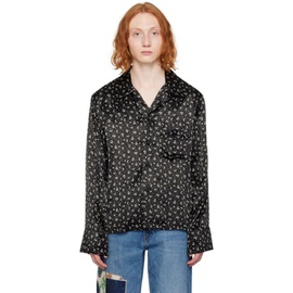 안나수이 Anna Sui SSENSE Exclusive Black Mini Rosebud Shirt 241894M192000