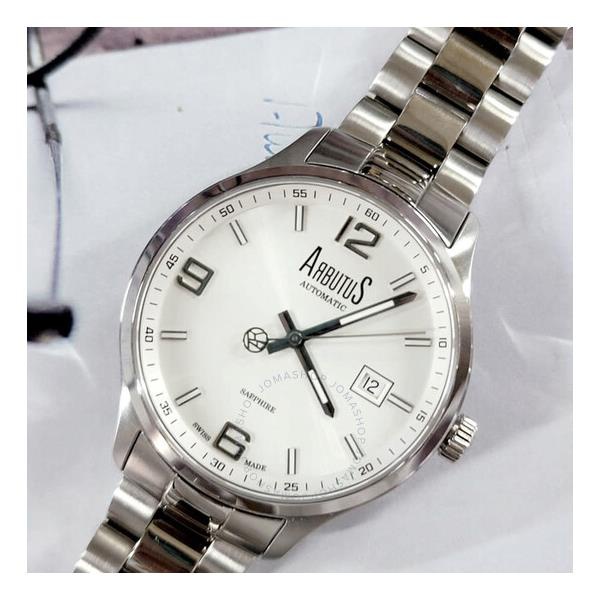  Arbutus Swiss-made Collection Automatic White Dial Mens Watch ARS1613SWS