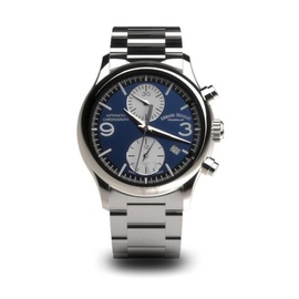 Armand Nicolet MEN'S MHA Chronograph Stainless Steel Dark Blue Dial Watch A844HAA-BU-M2850A