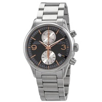 Armand Nicolet MEN'S MHA Chronograph Stainless Steel Black Dial Watch A844HAA-NS-M2850A
