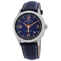 Armand Nicolet MEN'S MHA Leather Blue Dial Watch A840HAA-BS-P140BU2